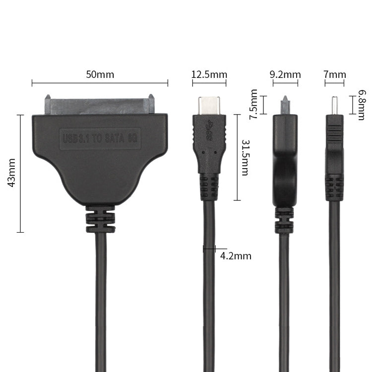 20 cm USB-C to SATA Cable for Gaming PC and Accessories