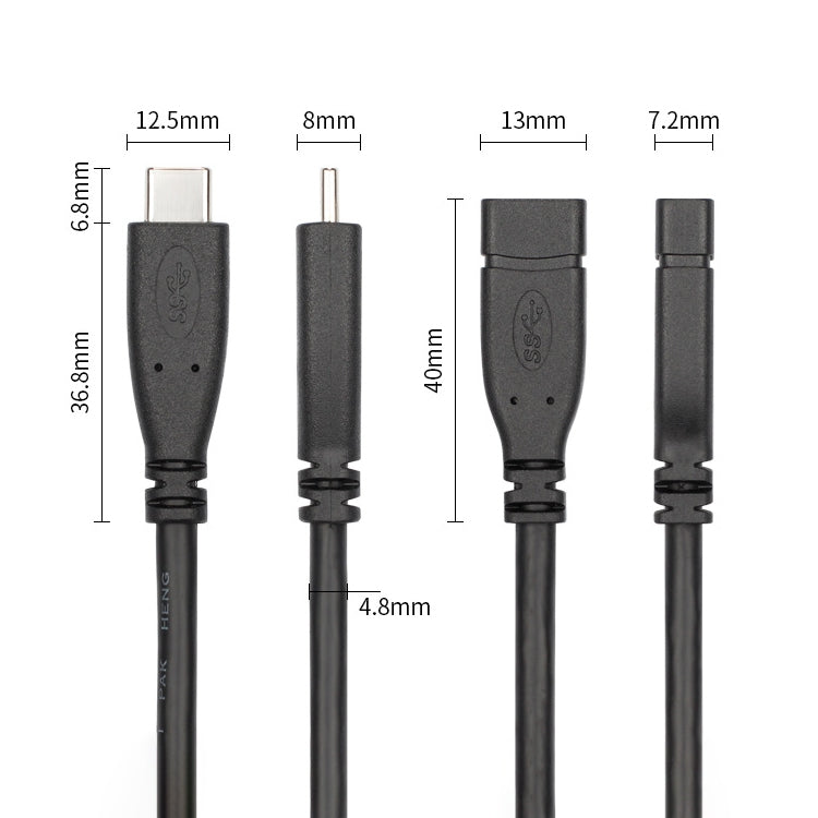 Câble USB-C 3.1 Adaptateur 20 cm pour Gaming et PC