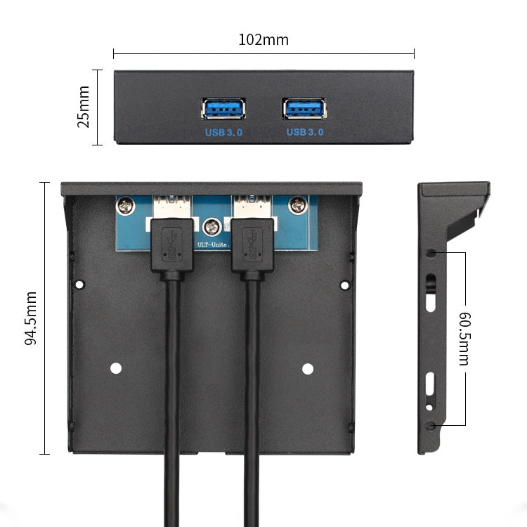 Hub USB 3.0 à 2 ports pour PC - Accessoire Gaming Pratique