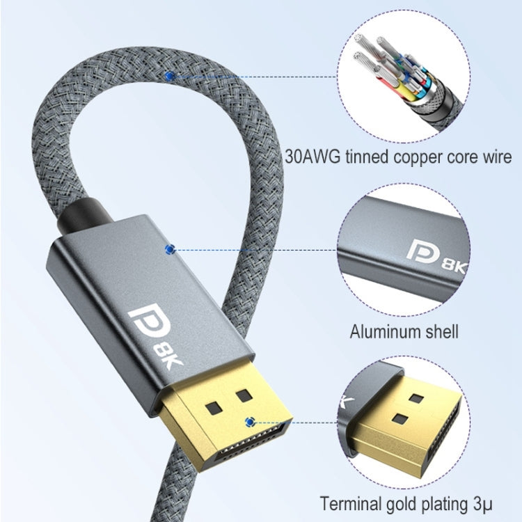 Câble DisplayPort 1.4 8K 2m pour PC Gaming - Adaptateur HD