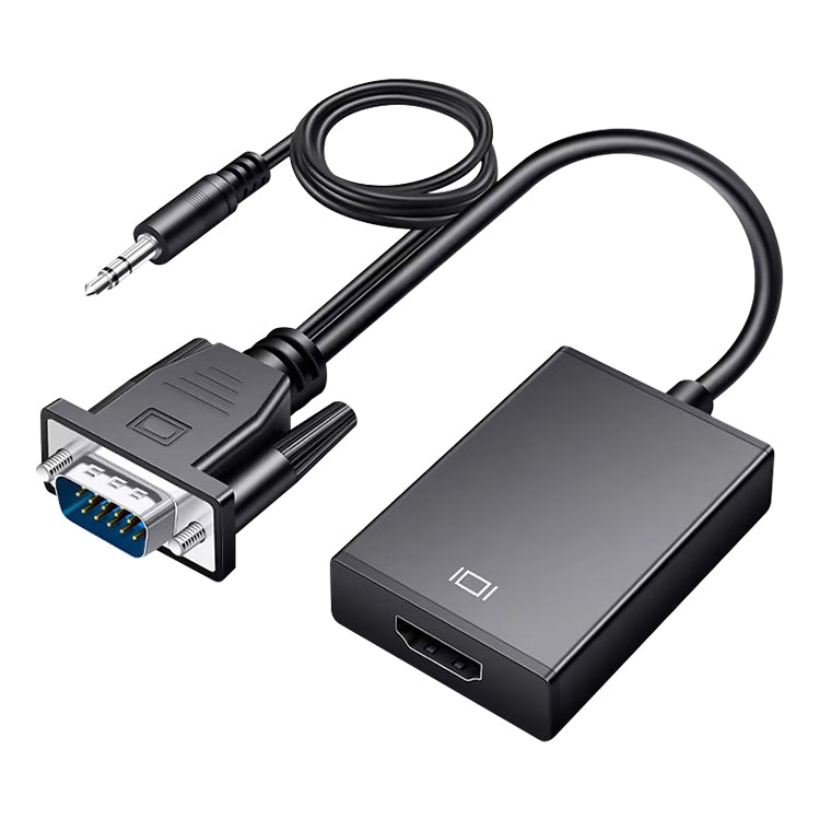 Convertisseur HDCO-VGAM2 1080P VGA mâle vers HDMI femelle avec câble audio 3,5 mm, HDCO-VGAM2
