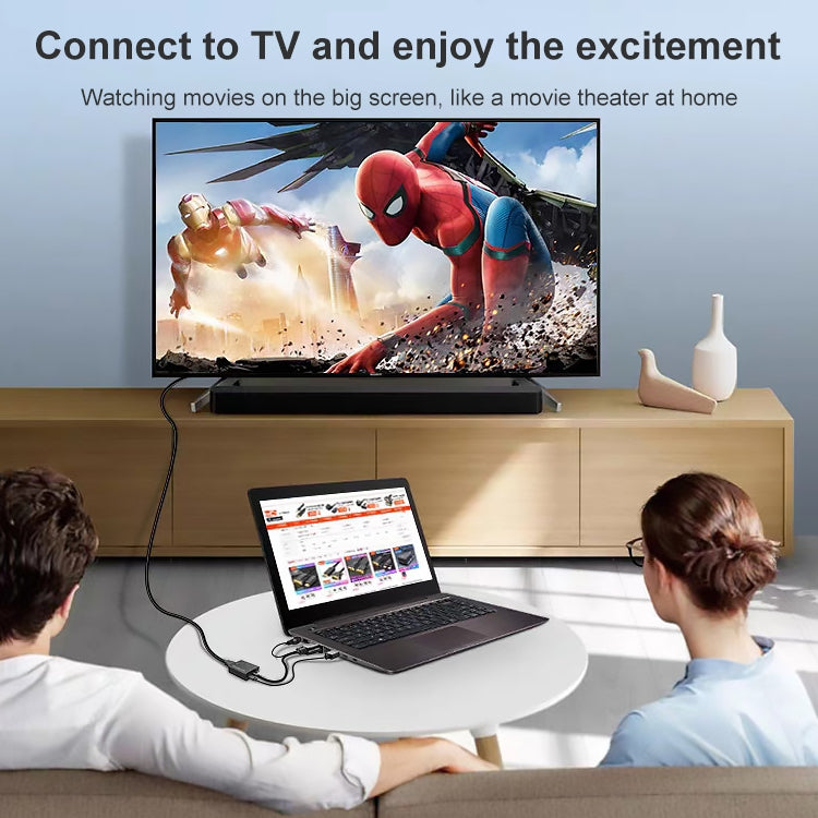 Convertisseur HDCO-VGAM2 1080P VGA mâle vers HDMI femelle avec câble audio 3,5 mm, HDCO-VGAM2