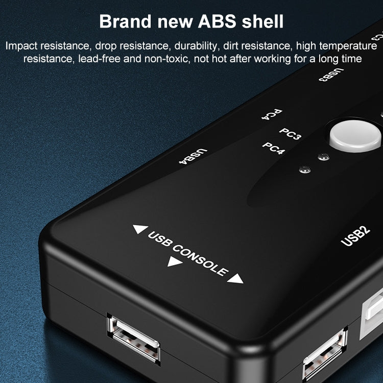KVM VGA Switch 4 Ports avec USB pour PC et Gaming