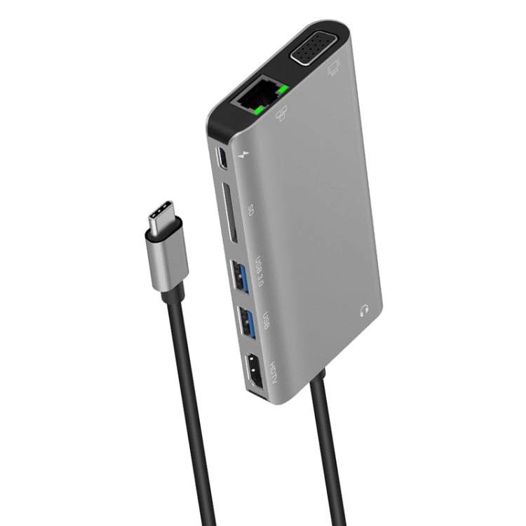 HUB USB-C 8 en 1 pour PC : Charge, HDMI, Ethernet et plus