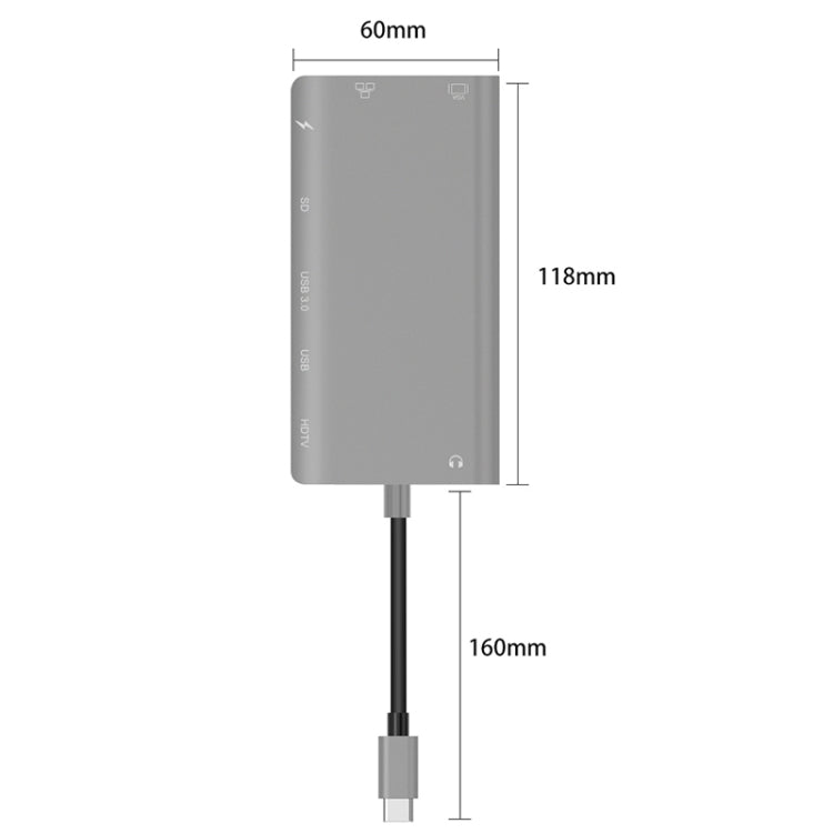 HUB USB-C 8 en 1 pour PC : Charge, HDMI, Ethernet et plus