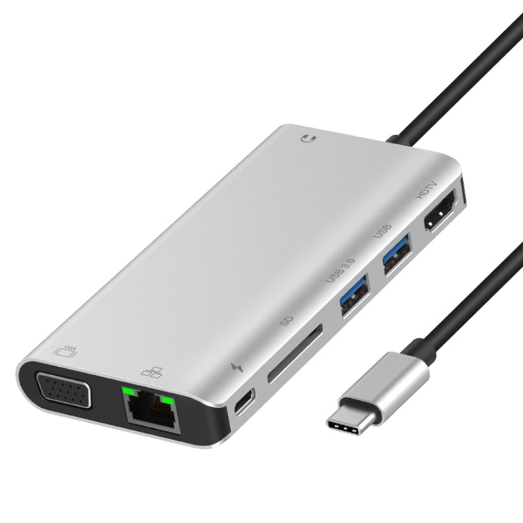 8-in-1 USB-C Hub for PC: Charge, HDMI, Ethernet, and More