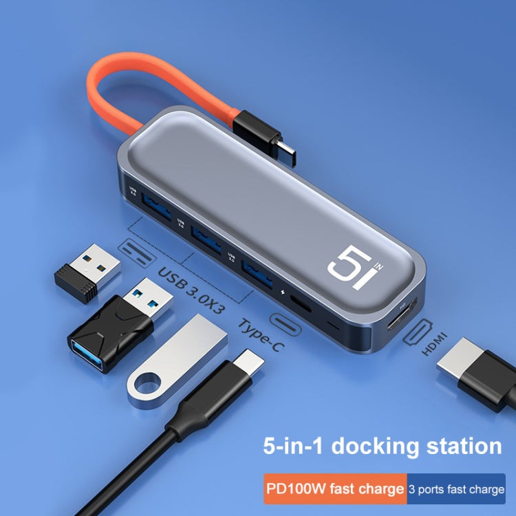 Station d'accueil USB-C 5 en 1 pour PC Gaming 4K 60Hz