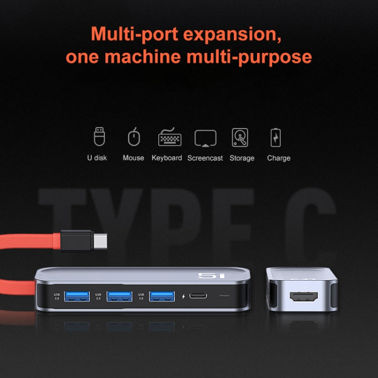 Station d'accueil USB-C 5 en 1 pour PC Gaming 4K 60Hz