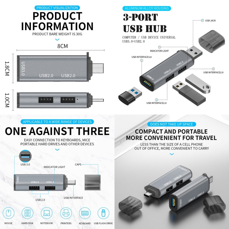 USB 3.0 Hub with 3 Ports, Essential Gaming Accessory