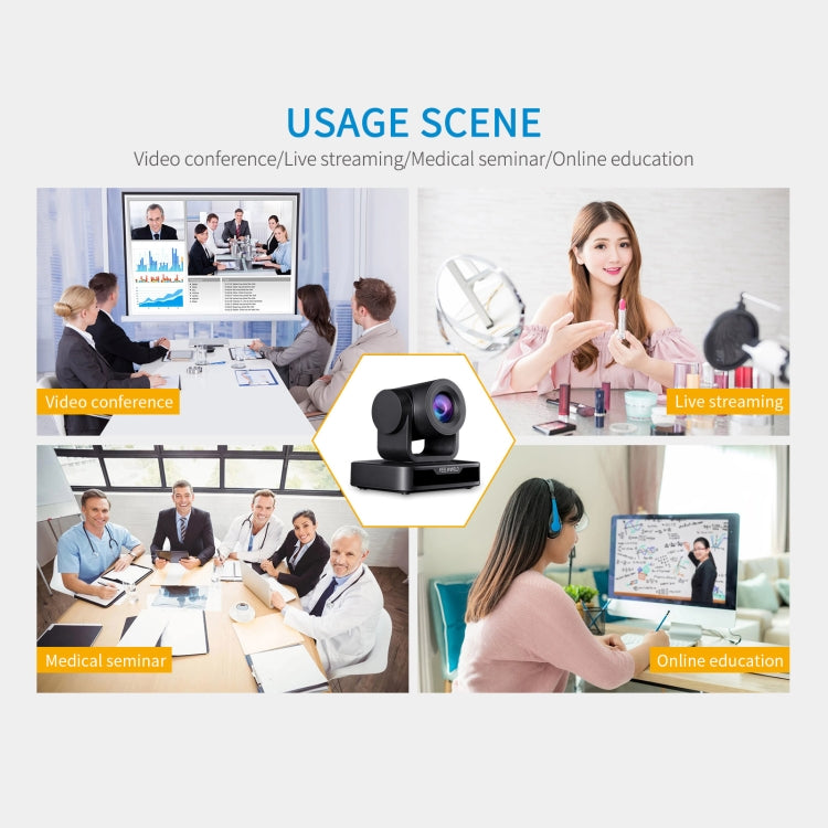 10X 1080P USB Video Conference Camera for PC Gaming