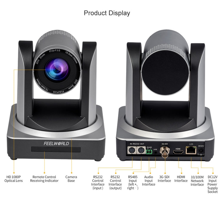 FEELWORLD POE20X PTZ Camera for Gaming and Live Streaming