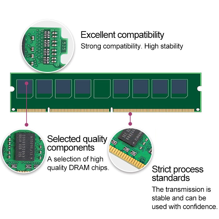 Mémoire RAM DDR3 4 Go 1333/1600 MHz pour PC Gaming