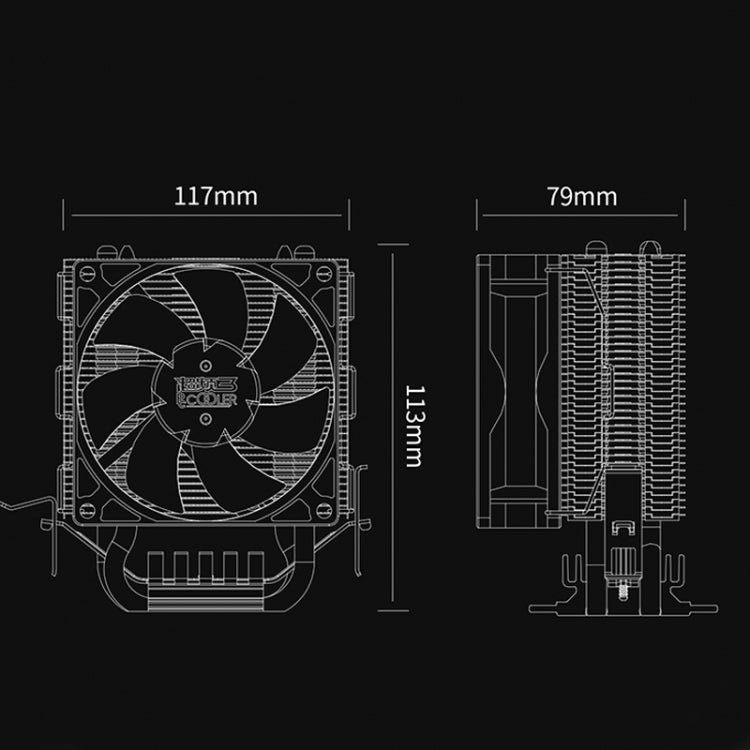 Radiateur Silencieux pour Processeur PC Red Sea Mini