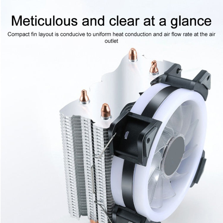 Ventilateur PC W-X3 LED 9 cm Cuivre pour Refroidissement