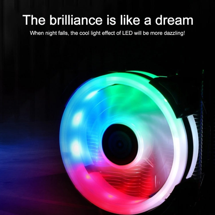 Ventilateur PC W-X3 LED 9 cm Cuivre pour Refroidissement