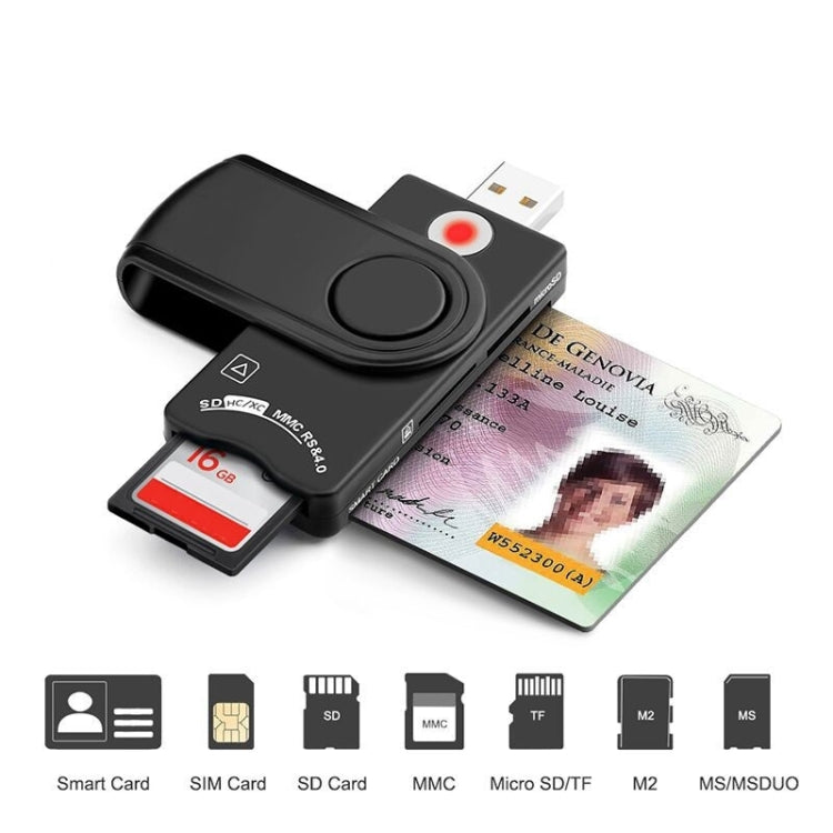 Lecteur de carte à puce Rocketek SCR10 pour PC Gaming