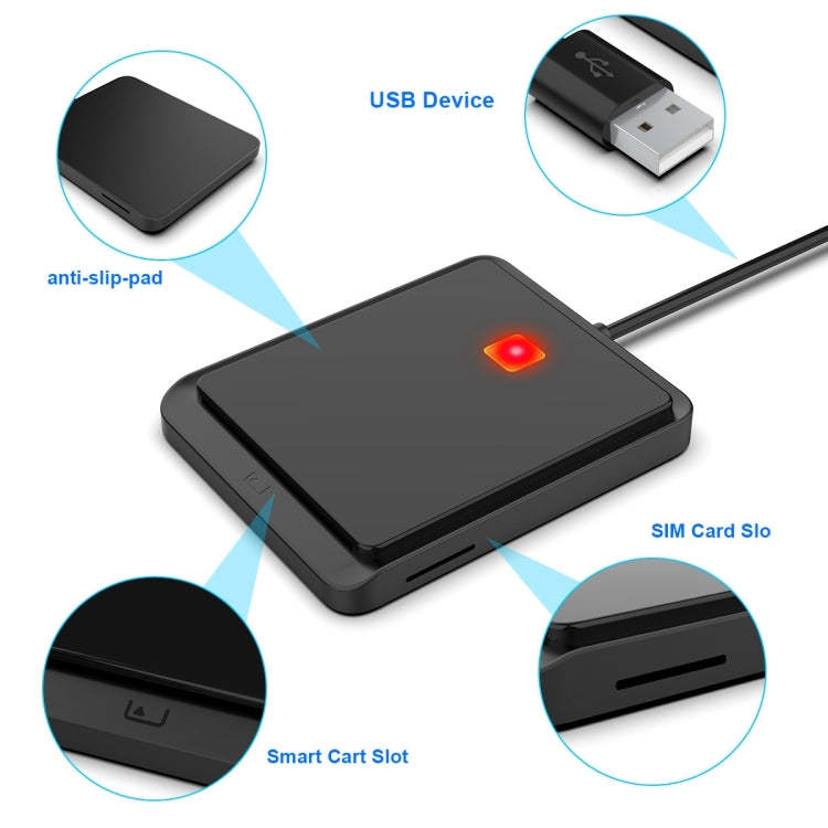 Rocketek CR317 USB 2.0 Smart Card Reader for PC
