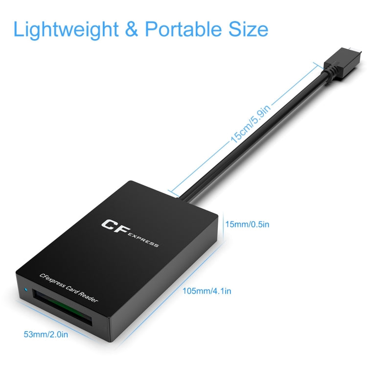 Lecteur de carte Rocketek CR315 USB3.1 Gen2 Type-C CFexpress Type B, CR315