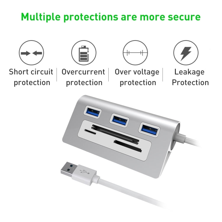 HUB USB 3.0 Rocketek HC423 pour cartes SD/TF/CF -