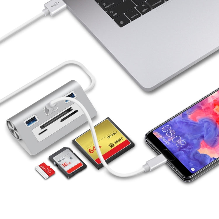HUB USB 3.0 Rocketek HC423 pour cartes SD/TF/CF -