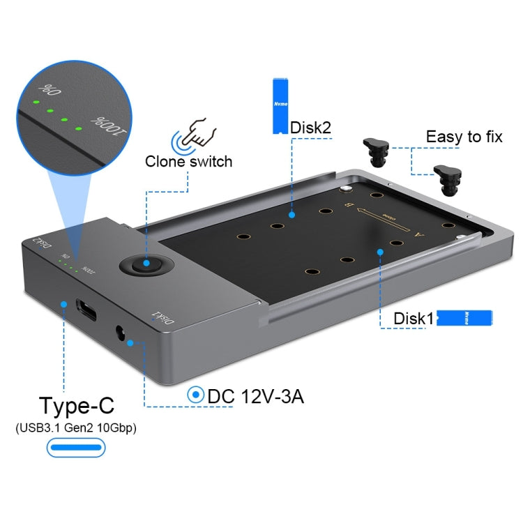 Rocketek ME921 NVMe M.2 Docking Station for Gaming PC