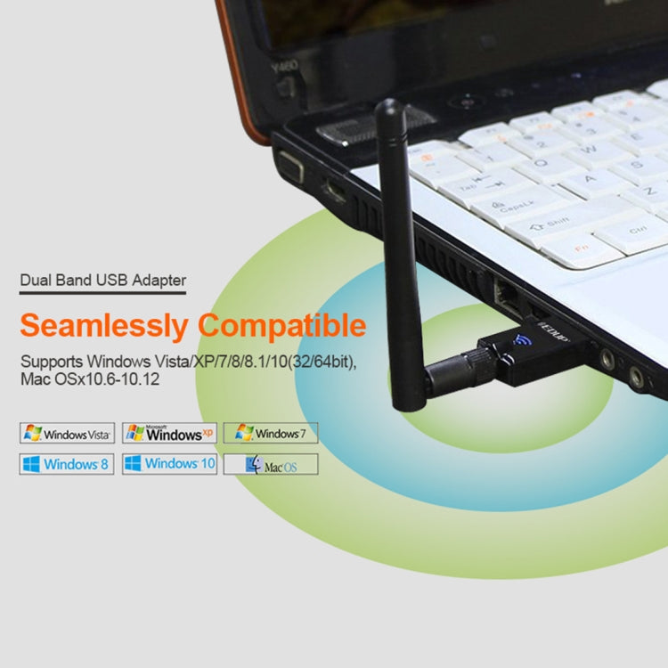 Adaptateur WiFi USB EP-DB1607 pour Gaming 600 Mbps 2,4/5 GHz