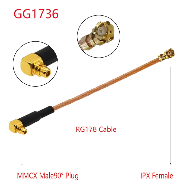 Câble adaptateur IPX vers GG1736 MMCX pour PC Gaming 15 cm