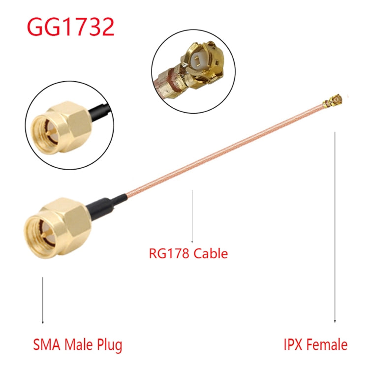 Câble adaptateur IPX vers SMA mâle 15 cm pour gaming PC