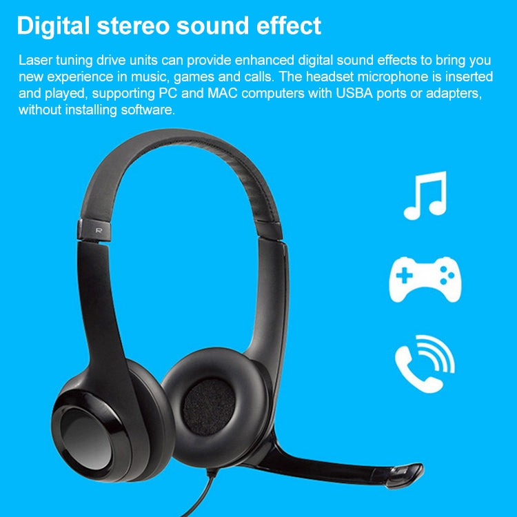 Casque gaming USB Logitech H390 avec micro antibruit