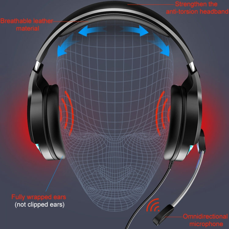 Casque gaming filaire YINDIAO Q2 avec microphone 3,5 mm