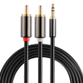 Câble audio 3,5 mm vers RCA plaqué or pour PC et gaming
