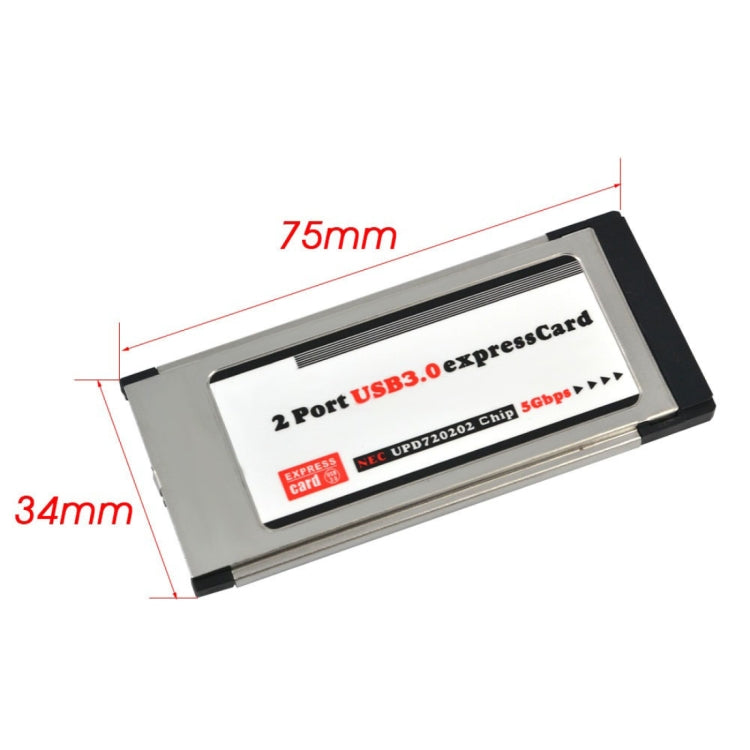Carte Express à 2 ports USB 3.0 5 Gbit/s PCI 34 mm pour ordinateur portable/ordinateur portable, 34mm