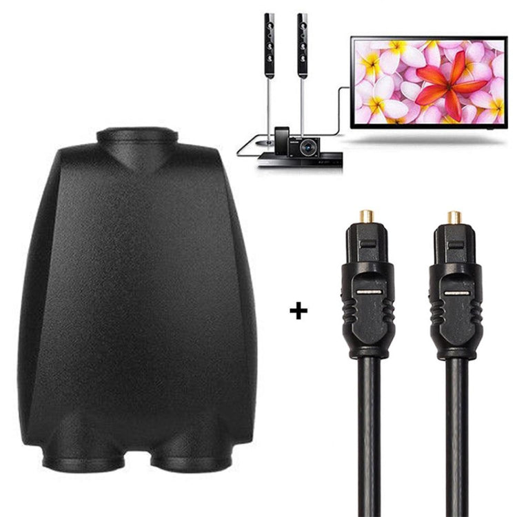 QHG03 Spdif Square Opening 1 In 2 Out Switch/Splitter avec télécommande IR