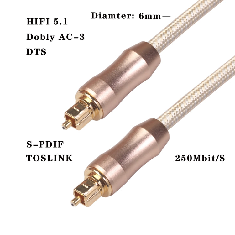 QHG02 SPDIF 2 m OD6.0mm Toslink FIBRE mâle à mâle câble Audio optique numérique, 2m