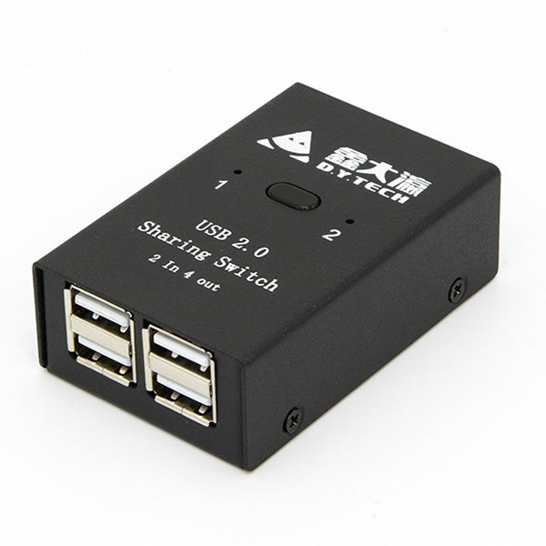 DY-B046 2 in 4 out USB 2.0 Sharing Switch USB Flash Printer Adapter, DY-B046