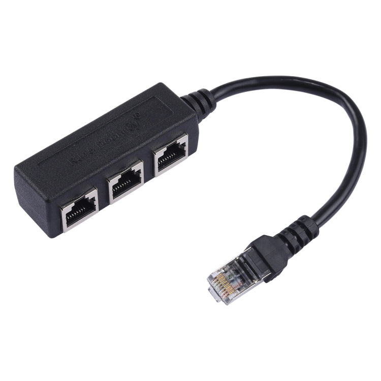 RJ45 Plug Splitter Extension for Ethernet LAN Network 1 to 3 Sockets, 3-Port RJ45
