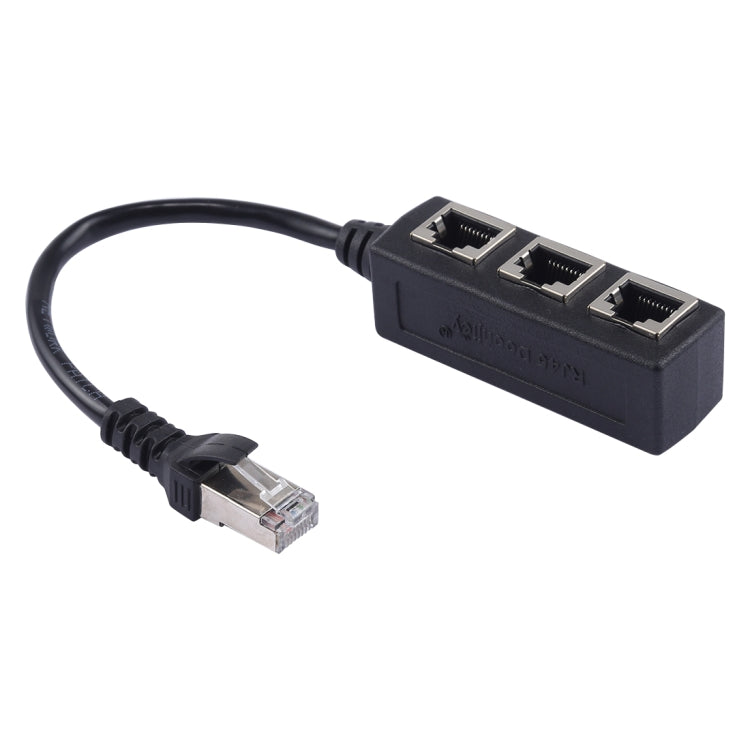 RJ45 Plug Splitter Extension for Ethernet LAN Network 1 to 3 Sockets, 3-Port RJ45