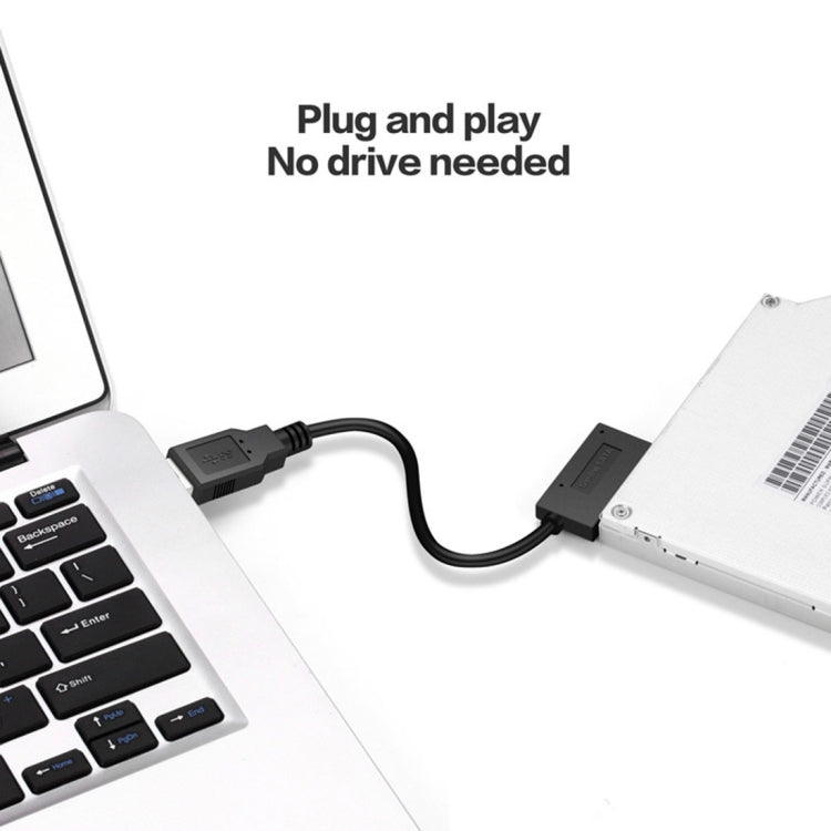 Professional 7+6 Pin Slimline SATA Cable Adapter to USB 3.0, USB 3.0 Indicator