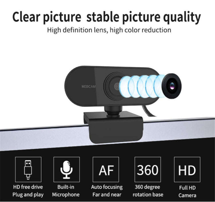 Caméra WebCam USB HD-U01 1080P avec microphone