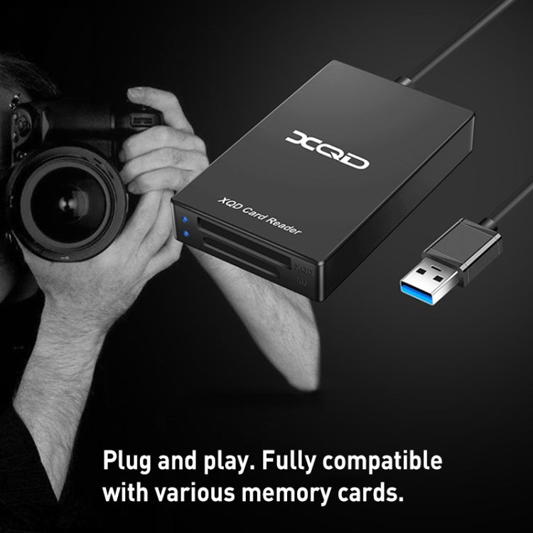 Rocketek CR312-A USB3.0 SD/XQD 2-in-1 Card Reader, USB3.0