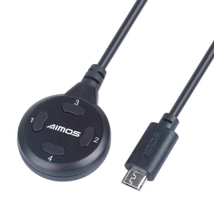 AIMOS AM-SH4 commutateur dispositif de partage rallonge de câble d'extension à 4 boutons, AM-SH4