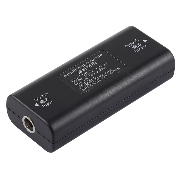 Adaptateur de connecteur d'alimentation femelle DC 5,5 x 2,1 mm vers USB-C/Type C femelle avec câble USB-C/Type C de 30 cm, 5.5x2.1mm