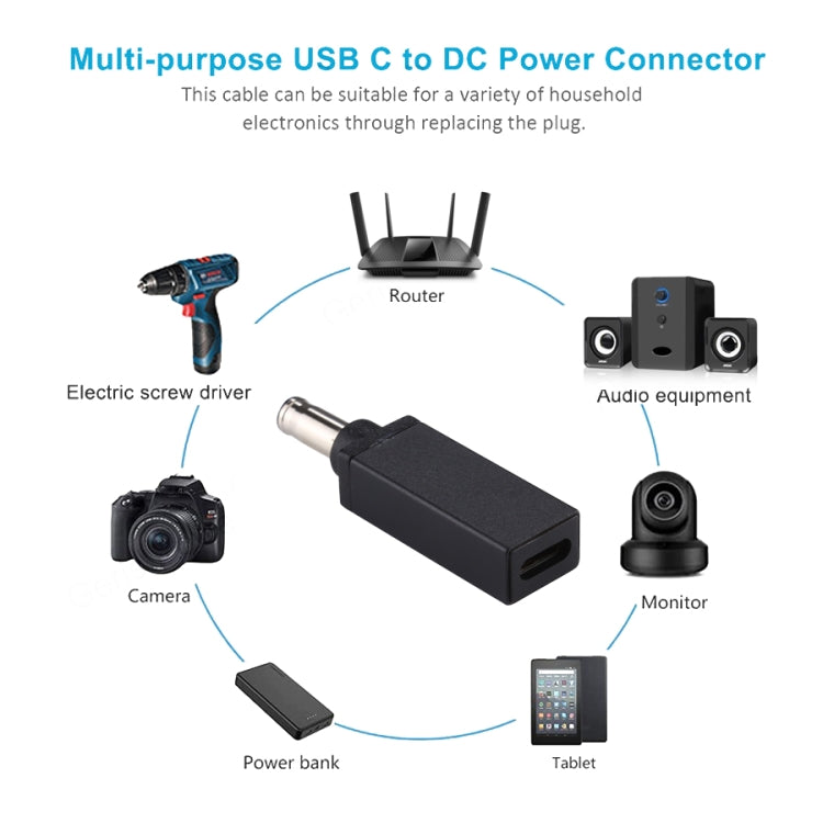 Connecteur adaptateur mâle PD 18,5 V-20 V 5,5 x 1,0 mm., 5.5x1.0mm