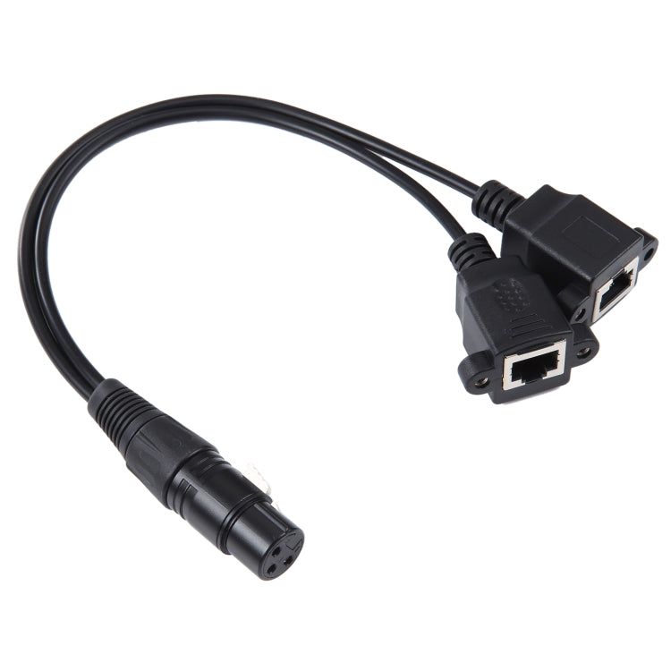 Câble Ethernet XLR 3 broches vers 2 RJ45 - 30 cm, Gaming