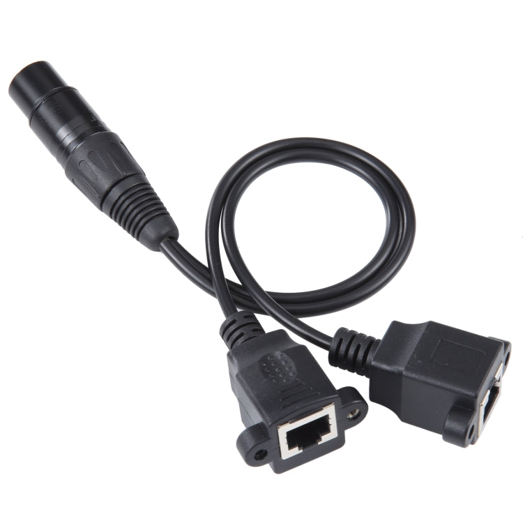 Câble Ethernet XLR 3 broches vers 2 RJ45 - 30 cm, Gaming