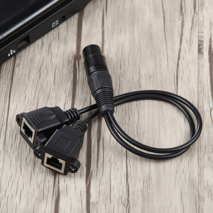 Câble Ethernet XLR 3 broches vers 2 RJ45 - 30 cm, Gaming