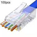 Connecteur Cat5e RJ45, 100 pièces, prise modulaire non blindée, or : 3u, Cat5e Unshielded Pass Through