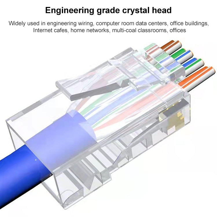 Connecteur RJ45 Cat6e non blindé - 100 pièces pour gaming PC