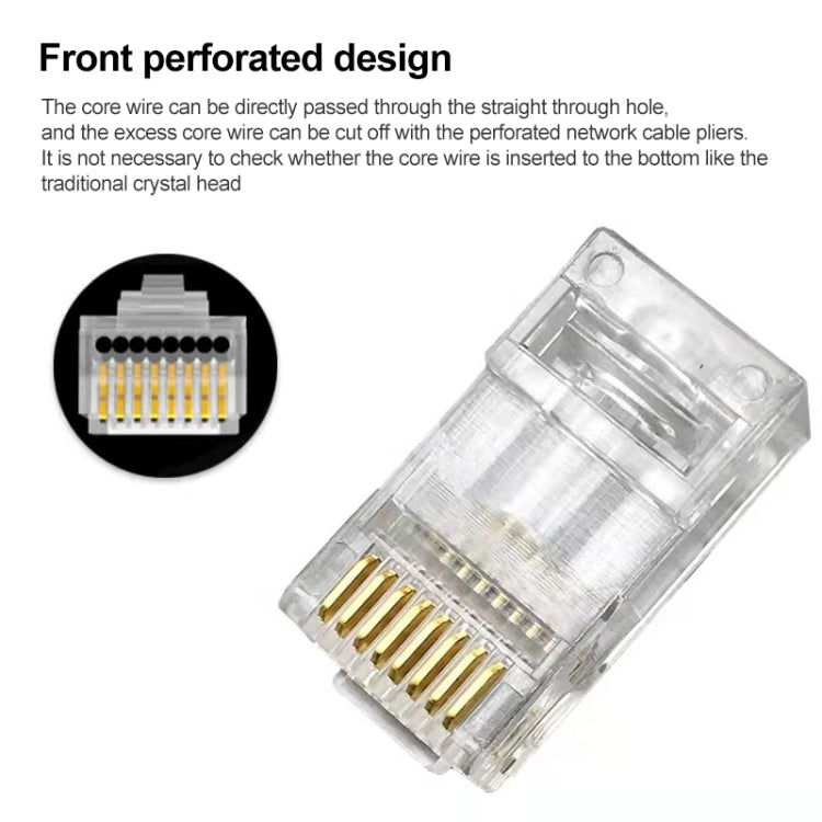 Connecteur RJ45 blindé Cat5e, 100 pièces, prise modulaire, Cat5e Shielded Pass Through