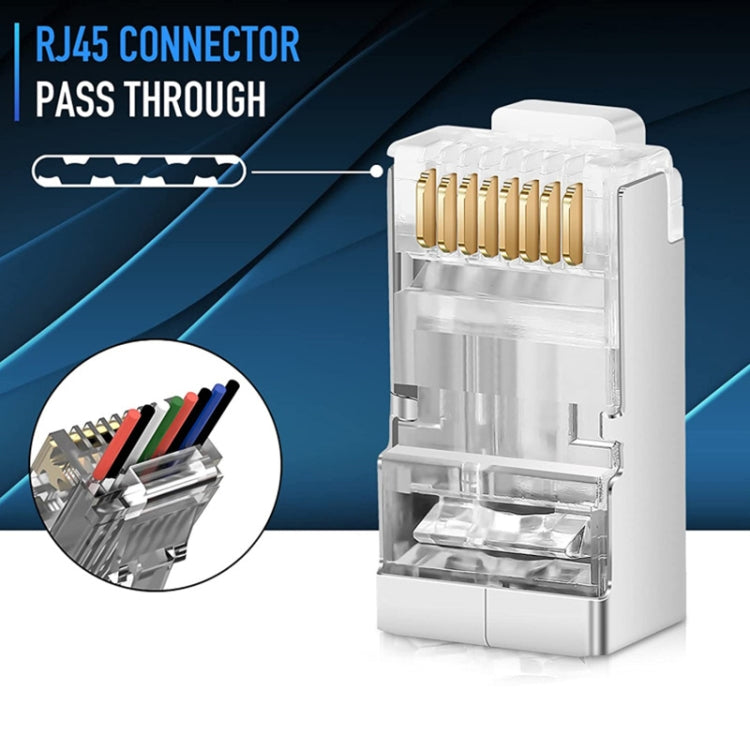 Cat6e Shielded RJ45 Connector - 100 pieces for Gaming PC